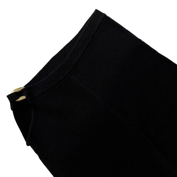 NICHOLAS Kari Double Rings Rib Knit Pant in Black - Picture 3 of 12